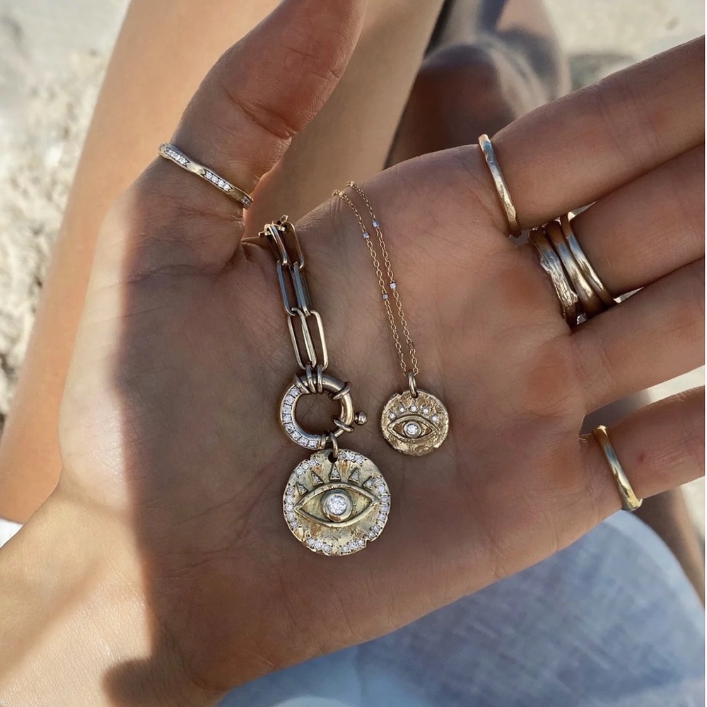 Logan Hollowell Baby Diamond Eye of Protection Necklace